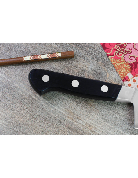 Japanisches santokumesser Misono UX10 mit mit Kullen 18cm