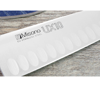 Misono UX10 18 cm japansk santoku-kniv med granton-egg 2