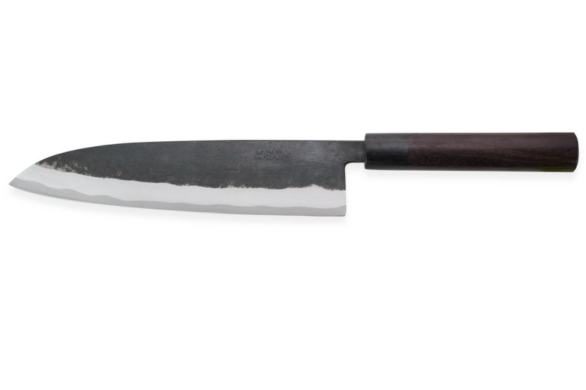 Faca de chef japonesa Nishida Shirogami de 24 cm feita à mão