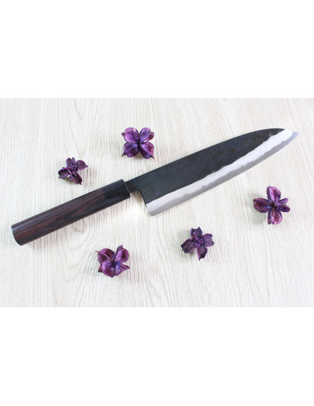 Faca de chef japonesa Nishida Shirogami de 24 cm feita à mão