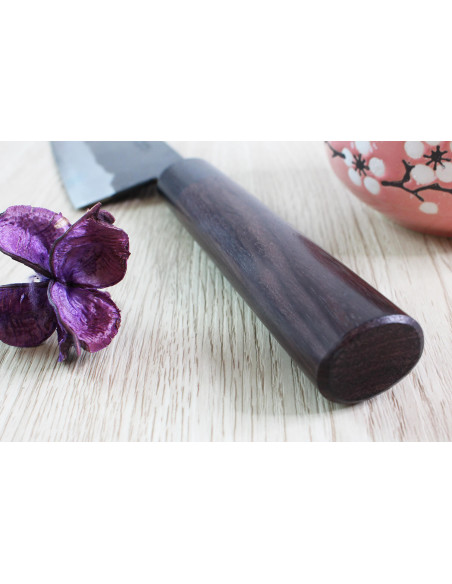 Faca de chef japonesa Nishida Shirogami de 24 cm feita à mão
