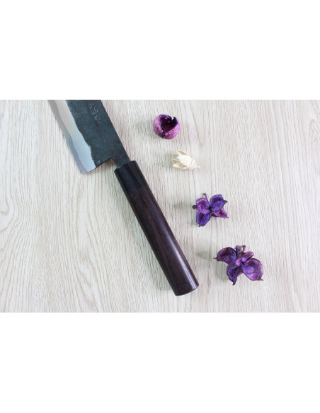 Faca de chef japonesa Nishida Shirogami de 24 cm feita à mão
