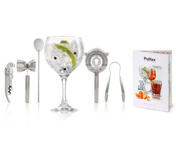 Kit de cócteles Pulltex de acero inoxidable de 5 piezas + recetas 2