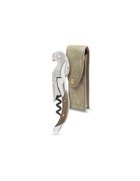 De Toledo houten kurkentrekker van Pulltex Pulltap + gratis leren etui