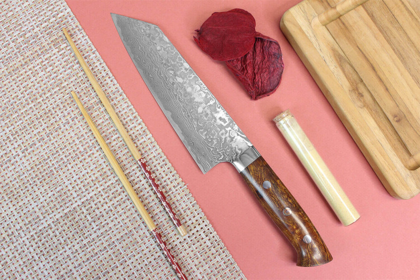 Cuchillo japonés bunka 18cm Takeshi Saji R2 Damasco Mosaico