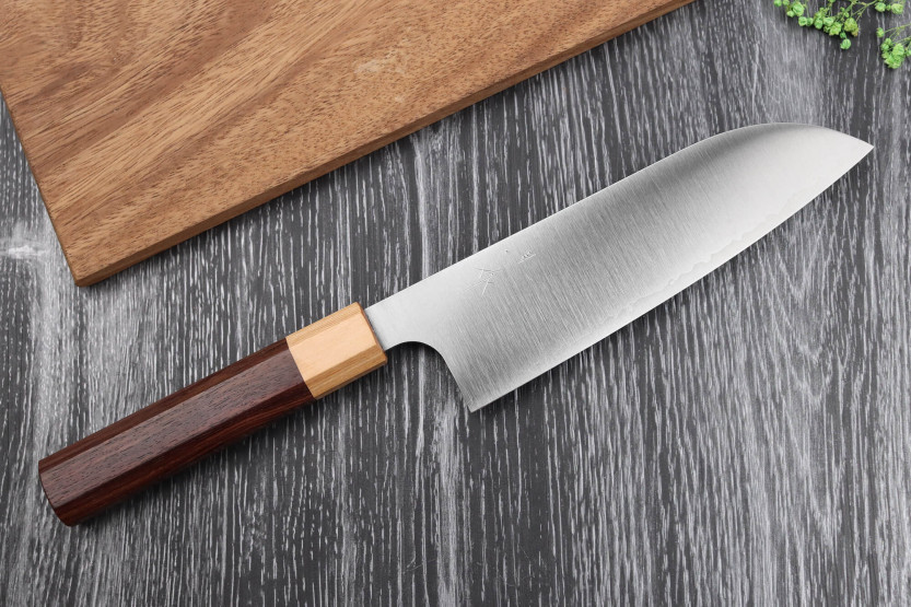 Kei Kobayashi SG2 Octagon 17cm handgemaakt Japans santoku mes