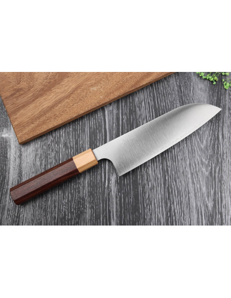 Kei Kobayashi SG2 Octagon 17cm käsintehty japanilainen santokuveitsi