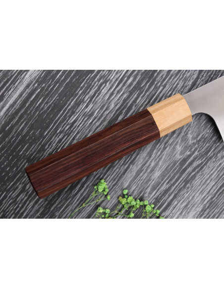 Kei Kobayashi SG2 Octagon 17cm handgemaakt Japans santoku mes