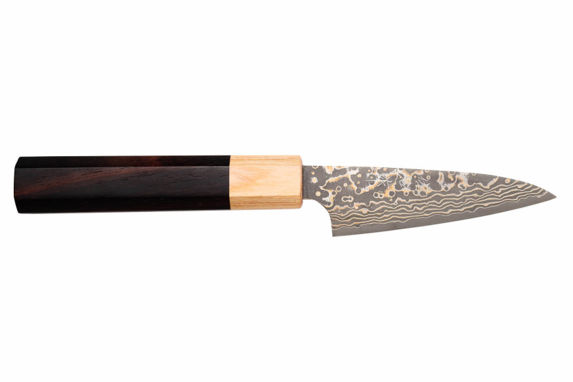 Faca de aparar tradicional japonesa Takeshi Saji VG10 Gold 9cm
