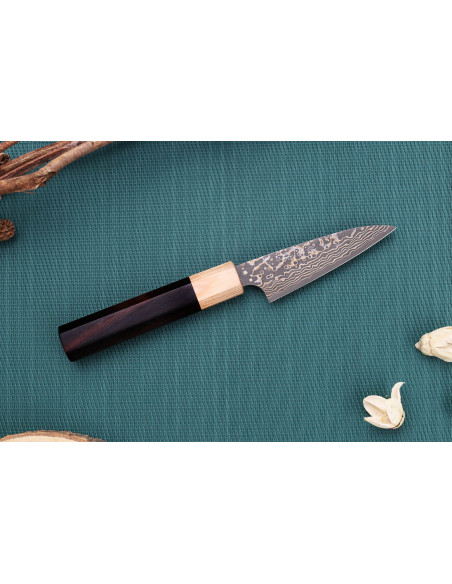 Japanisches Spickmesser 9cm handgefertigt Takeshi Saji VG10 Gold