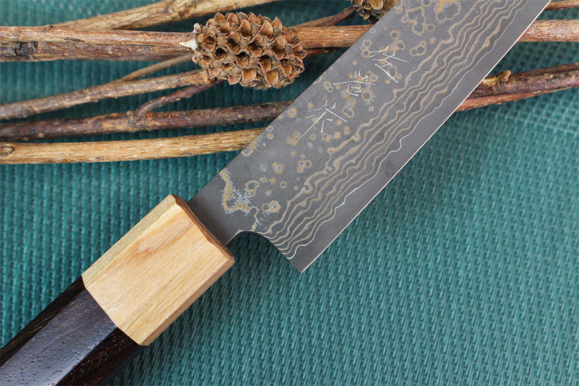 Takeshi Saji VG10 Gold 13,5 cm håndlavet japansk universalkniv