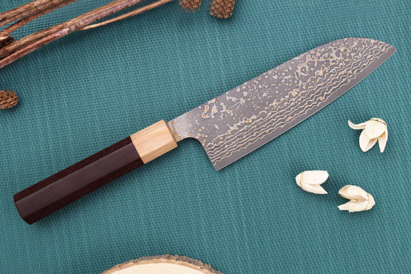 VG10 Gold Takeshi Saji 16.5cm Japanese santoku knife