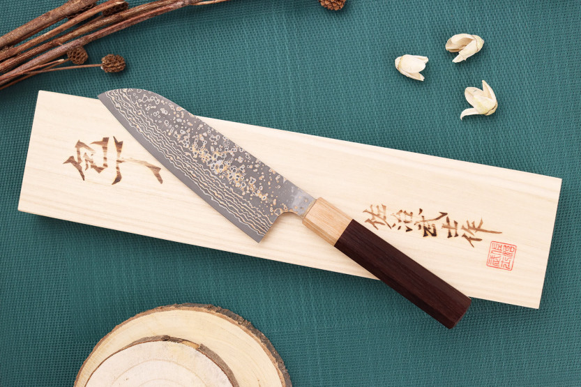 VG10 Gold Takeshi Saji 16.5cm Japanese santoku knife