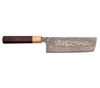 nakiri kniv japonais artisanal Takeshi Saji VG10 Guld 16,5cm