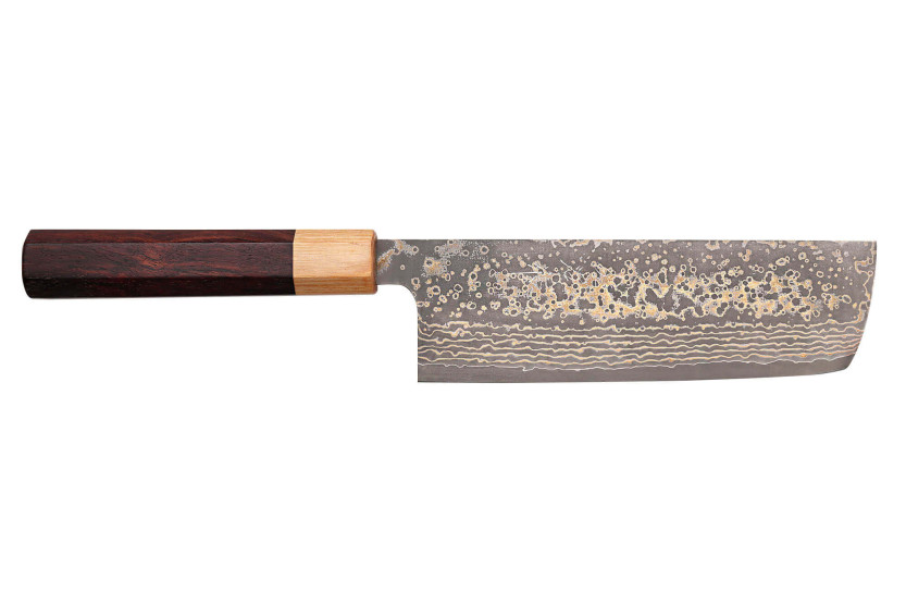 coltello nakiri japonais artisanal Takeshi Saji VG10 Gold 16,5cm
