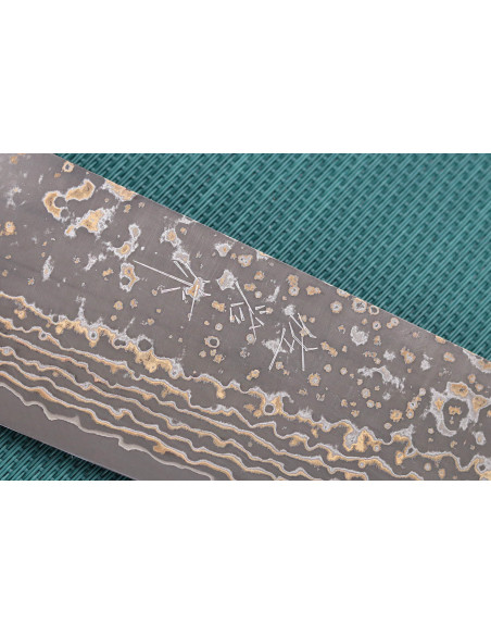 nakiri messer japonais artisanal Takeshi Saji VG10 Gold 16,5cm