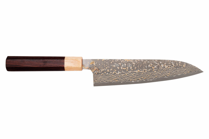 Takeshi Saji VG10 Gold 18cm handmade Japanese chef ' s knife