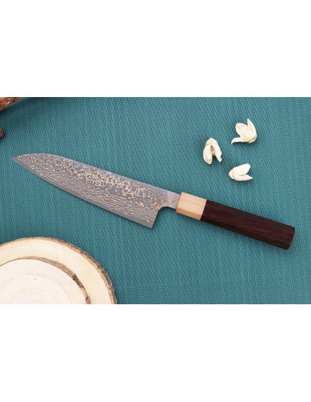 Takeshi Saji VG10 Gold 18cm handmade Japanese chef ' s knife