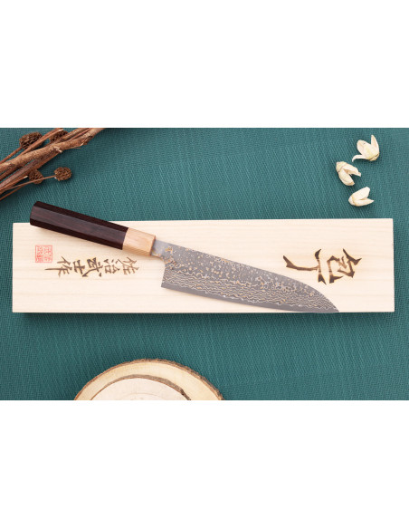 Takeshi Saji VG10 Gold 18cm handmade Japanese chef ' s knife