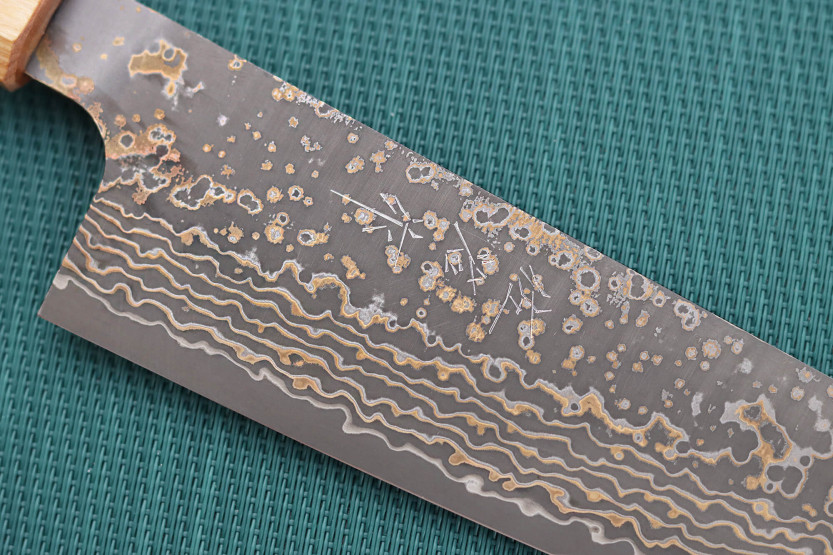 Takeshi Saji VG10 Gold 18cm handgjord japansk kockkniv