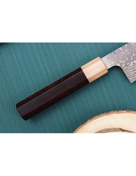 Takeshi Saji VG10 Gold 21cm Japanese Chef ' s knife, handmade