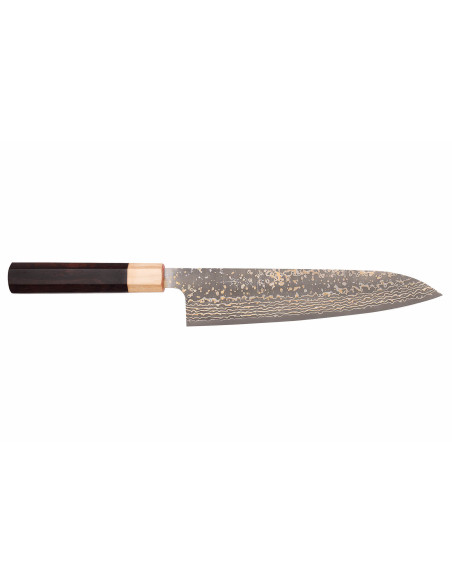 Takeshi Saji VG10 Gold 21cm japanilainen kokkiveitsi, käsintehty, käsintehty