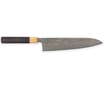 Faca de chef japonesa Takeshi Saji VG10 Gold 24cm feita à mão