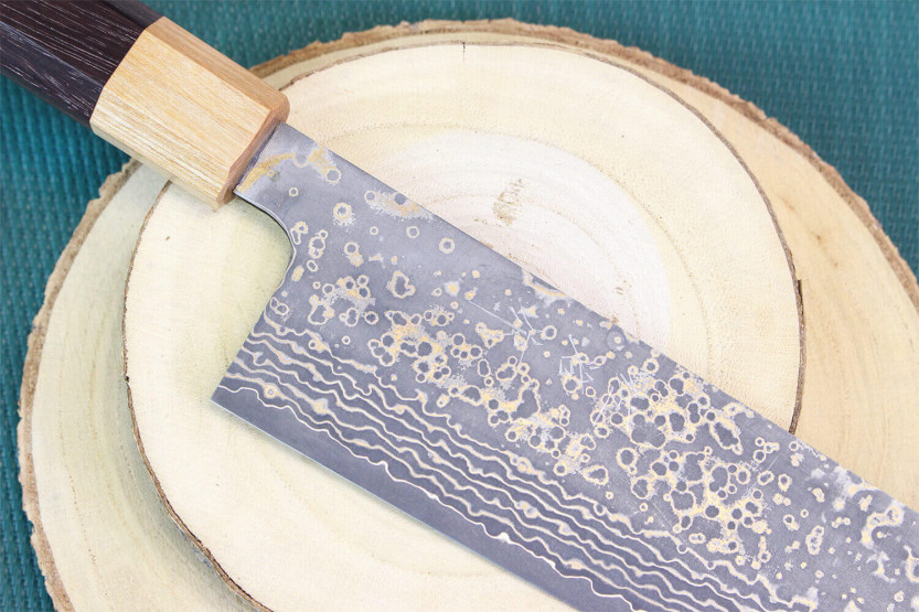 Faca de chef japonesa Takeshi Saji VG10 Gold 24cm feita à mão