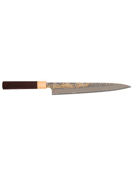 Faca japonesa sujihiki VG10 Gold Takeshi Saji 27cm feita à mão