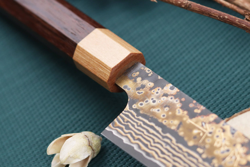 Takeshi Saji VG10 Gold 27cm Japanilainen käsintehty Sujihiki veitsi