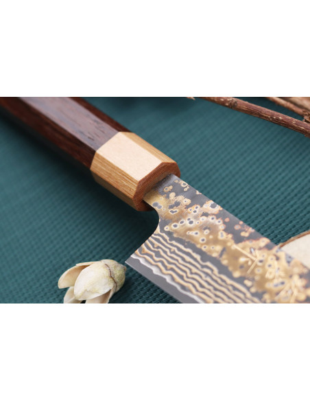 Takeshi Saji VG10 Gold 27 cm japansk håndlaget sujihiki-kniv