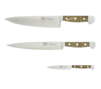 Conjunto de 3 facas forjadas Güde Alpha Oak