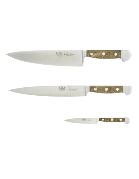 Set med 3 smidda knivar Güde Alpha Oak