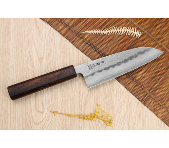 Wusaki Yoshi G3 tammi 16.5cm käsintehty japanilainen santoku veitsi 2