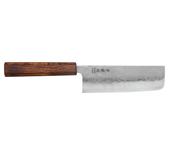 16.5cm Wusaki Yoshi G3 roble cuchillo nakiri japonés hecho a mano