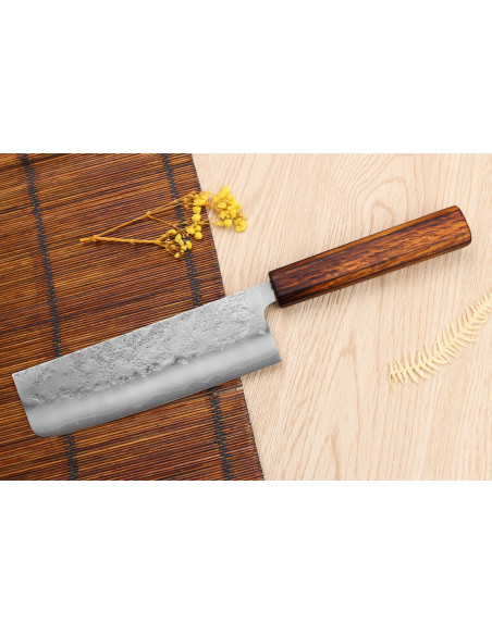 Wusaki Yoshi G3 oak 16,5cm japanese handmade nakiri knife