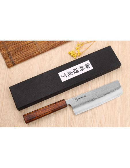 Wusaki Yoshi G3 oak 16,5cm japanese handmade nakiri knife