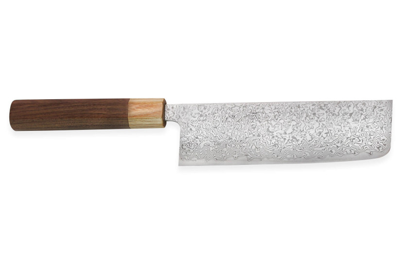 Tsunehisa SLD Damaskus palisander japansk nakiri-kniv 16,5 cm