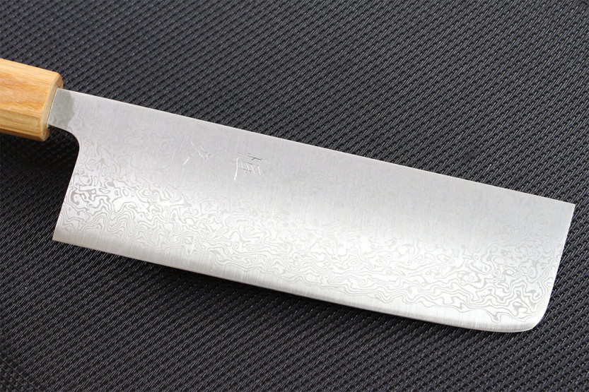Tsunehisa SLD Damaskus palisander japansk nakiri-kniv 16,5 cm