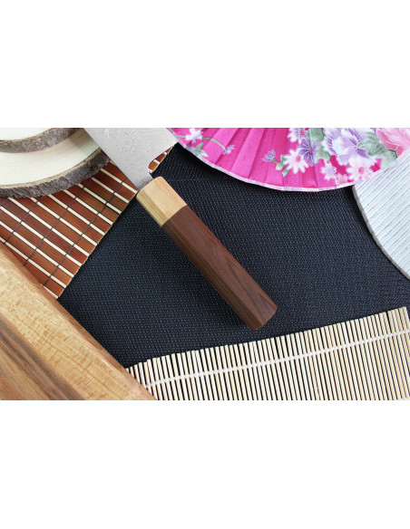 Tsunehisa SLD Damaskus palisander japansk nakiri-kniv 16,5 cm
