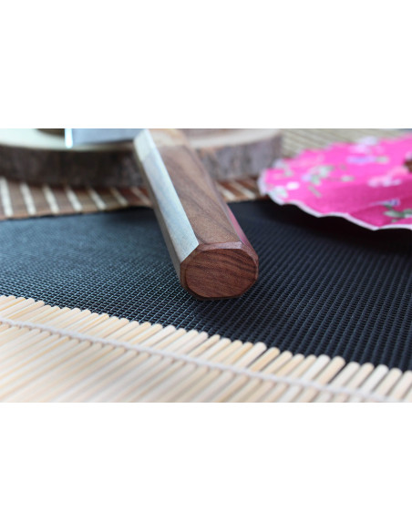 Tsunehisa SLD Damaskus palisander japansk nakiri-kniv 16,5 cm