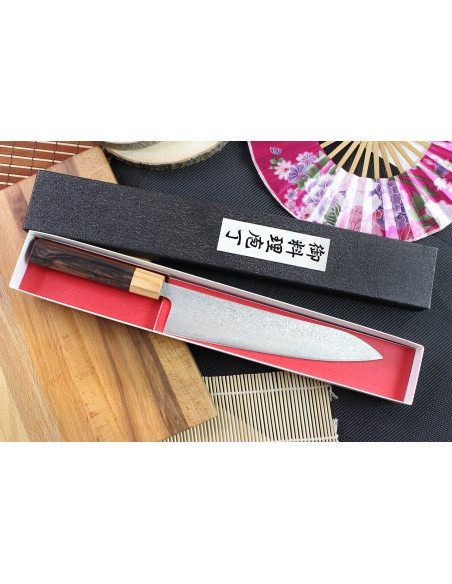 Tsunehisa SLD Damaskus 21 cm japansk kokkekniv