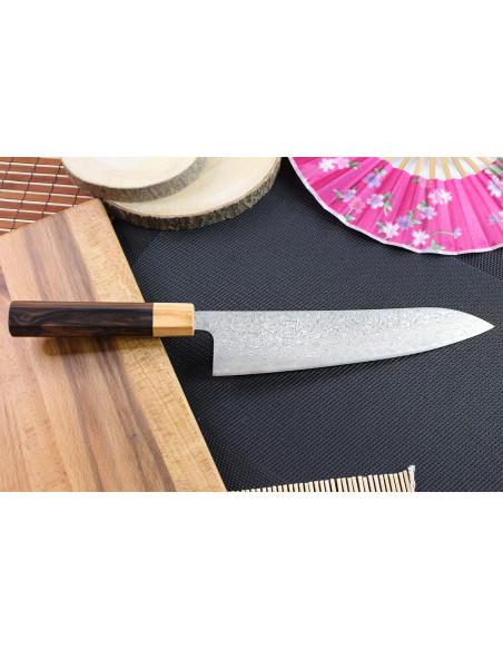 Tsunehisa SLD Damaskus 21 cm japansk kokkekniv