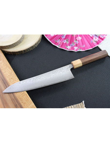 Tsunehisa SLD Damaskus 21 cm japansk kokkekniv
