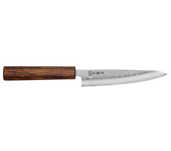 Faca universal japonesa Wusaki Yoshi G3 em carvalho de 14 cm feita à mão