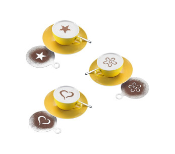Conjunto de 3 stencils de decoração Westmark Cappuccino 2