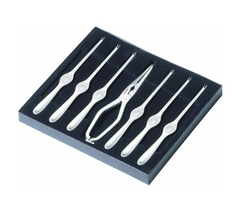 Conjunto de lagosta triangular de 7 peças em aço inoxidável 18/10