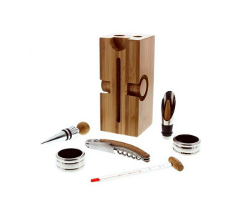Bloco de garçom para vinho em bambu Pradel Excellence com 6 peças