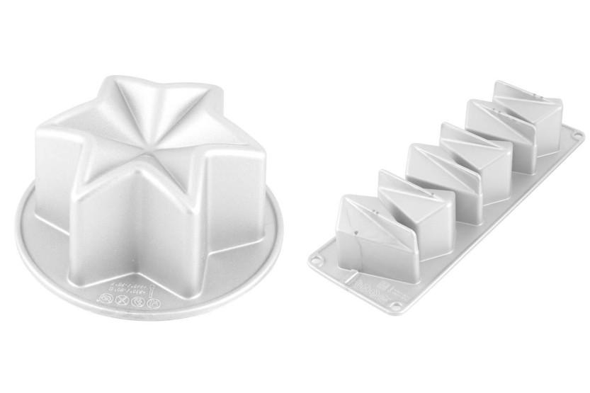 Kit 2 Silikomart silicone star molds