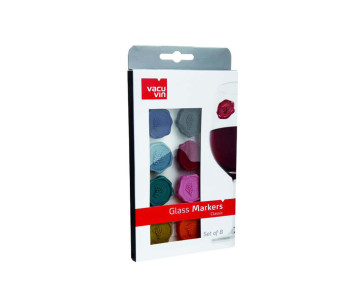 Set van 8 Vacu Vin Cépages glasmarkeerders 2